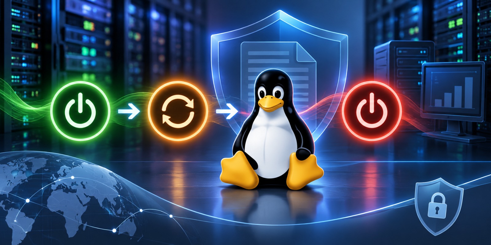 Monitoring of Linux boot, reboot, and shutdown